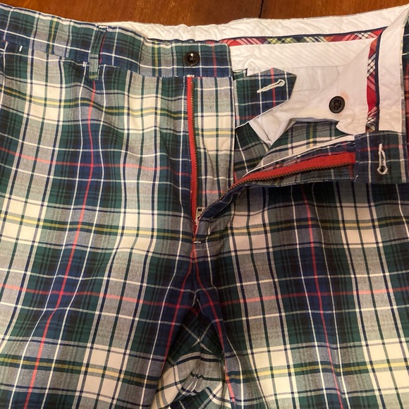 Polo Ralph Lauren, cotton plaid dress casual pant green white blue pink - Picture 7 of 11